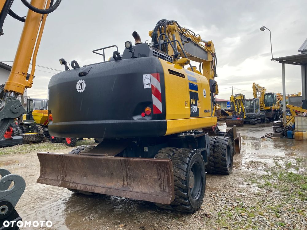 Komatsu PW180-10, 2018 ROK, 5400 MTH, PODPORY + PŁUG, Z NIEMIEC, PIĘKNY STAN - 8