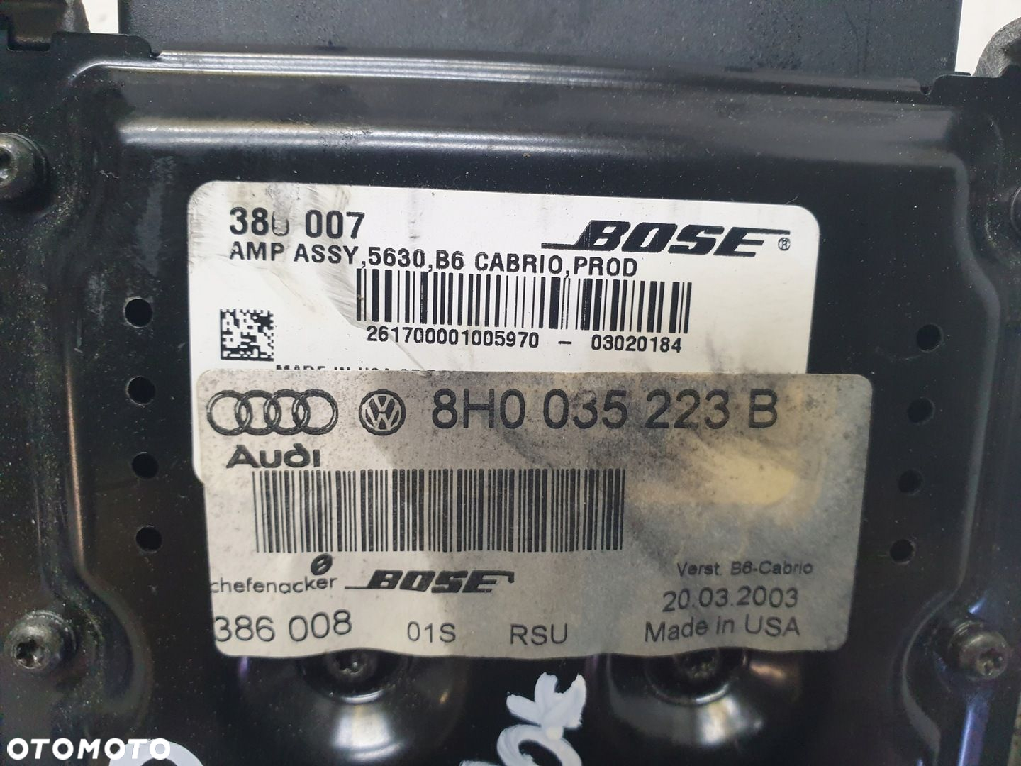 WZMACNIACZ BOSE AUDI A4 B6 CARBIO 8H0035223B - 4