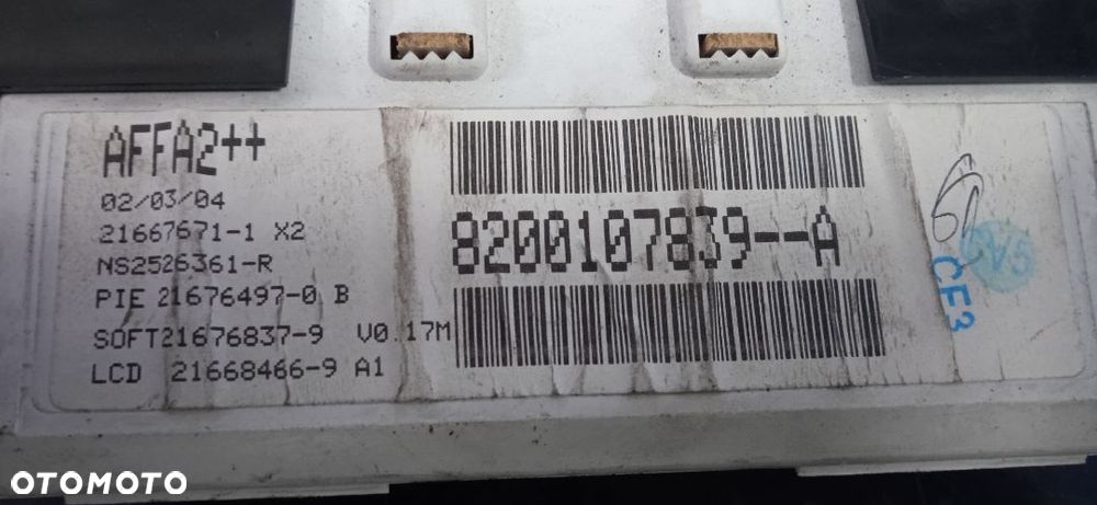 Wyświetlacz Zegarek Renault Megane II 8200107839-A - 3