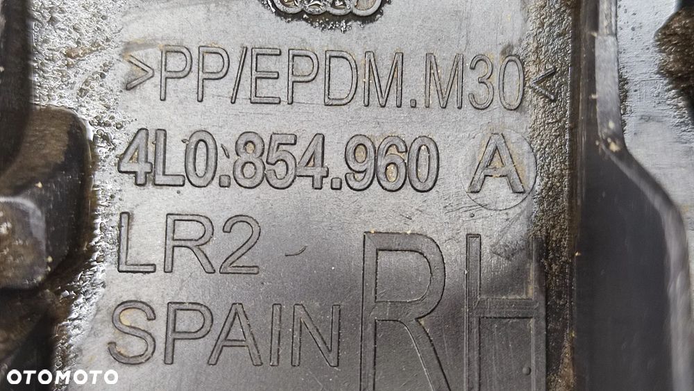 AUDI Q7 4L 05-15R LISTWA NAKLADKA OSLONA BLOTNIKA S-LINE BIALA LC9A PRAWA 4L0854960 LEWA 4L0854959 - 5