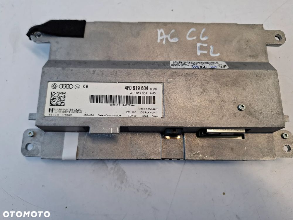 Monitor Ekran Wyświetlacz Audi 4F0919604 A4 A5 A6 Q5 Q7 Ładny - 4