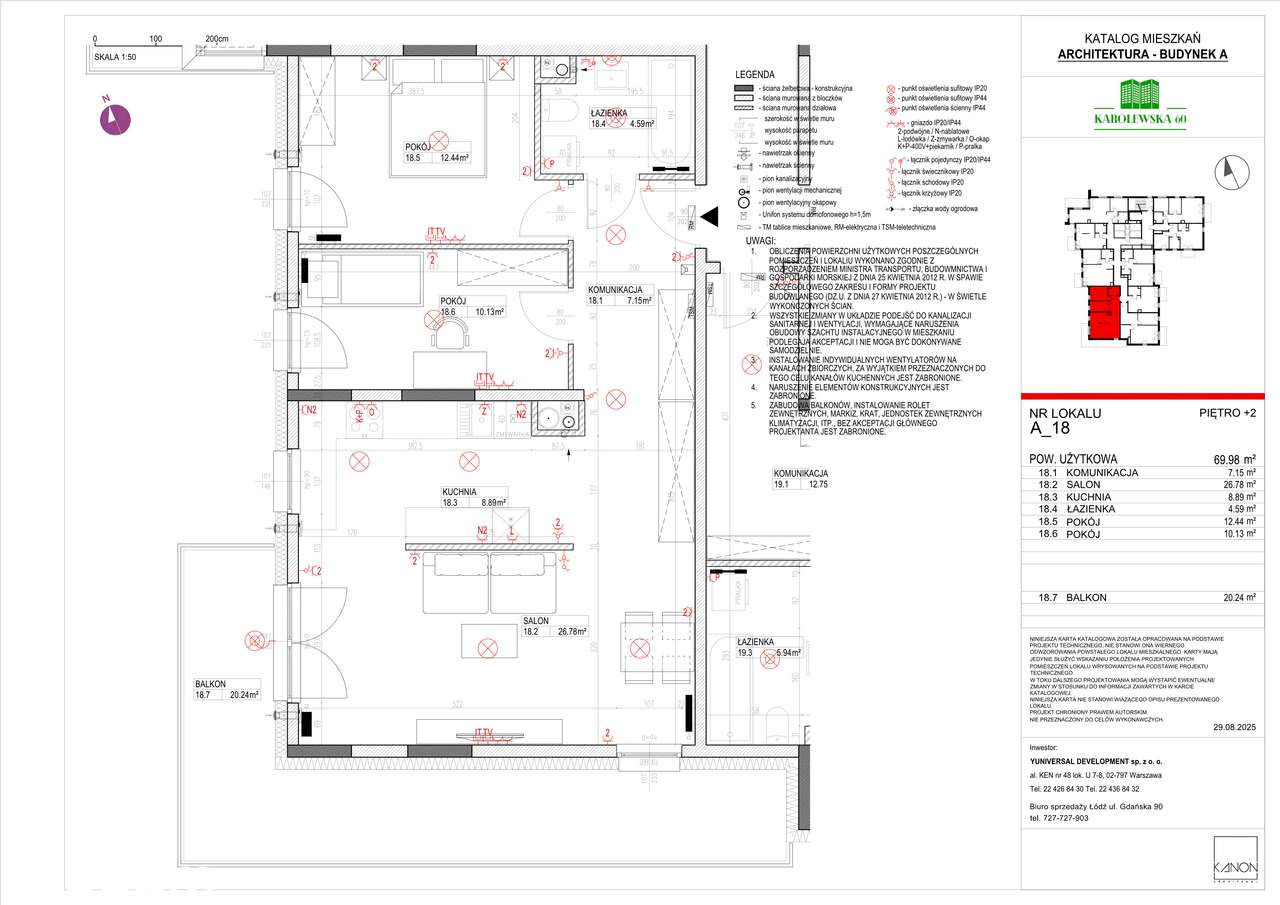 3 pokoje blisko parku na Zdrowiu, taras aż 20m2!- Karolewska 60