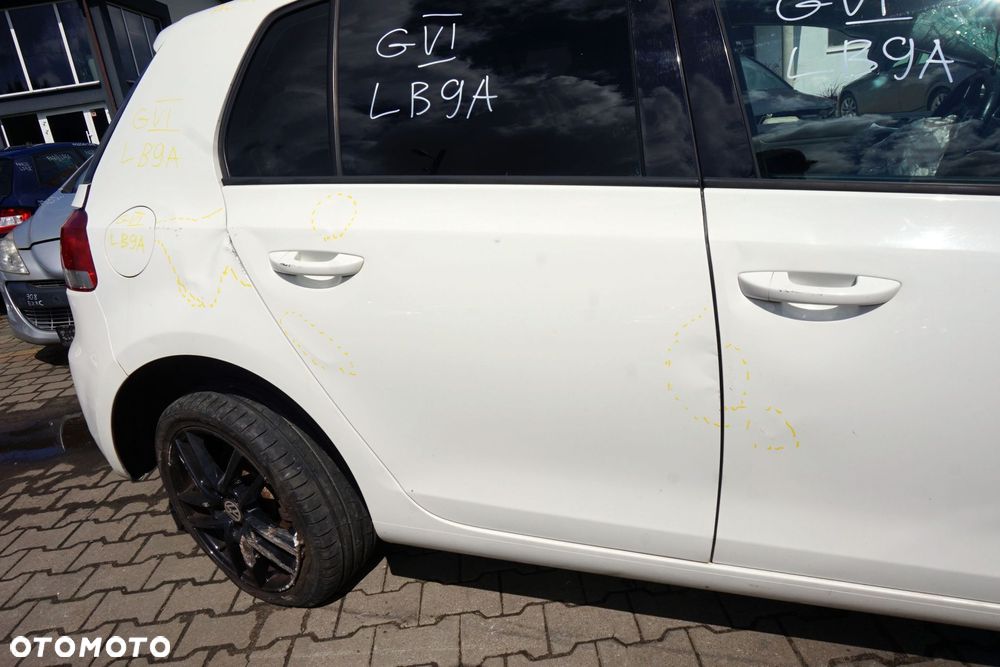 DRZWI TYLNE PRAWE GOLF VI 5D HB LB9A  BIAŁY VOLKSWAGEN 2008-2016 - 2