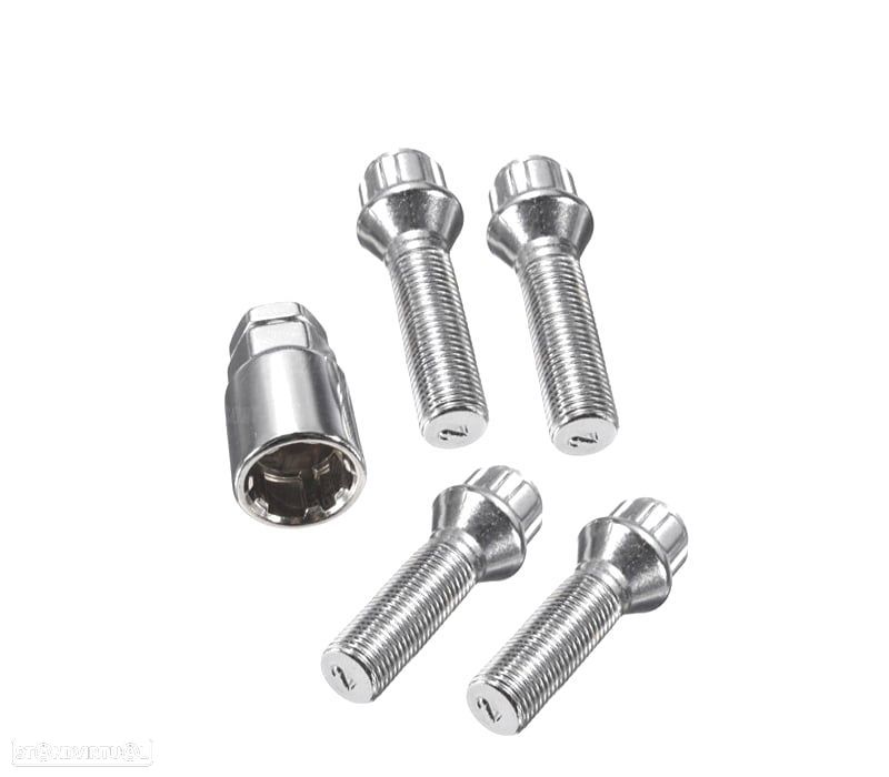 KIT CONJUNTO PERNOS SEGURANÇA ANTI-ROUBO 14X125 COMPRIDOS - 1