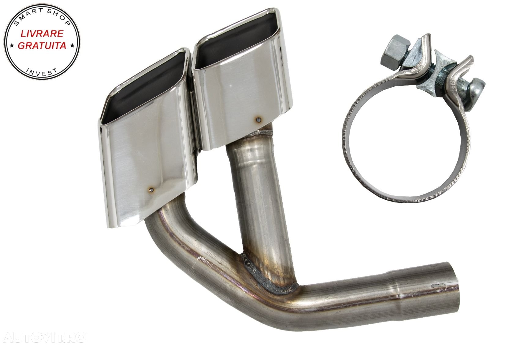 Ornamente toba Audi Q7 4M (2015-2019) SQ7 Design Chrome doar pentru Benzina- livrare gratuita - 7