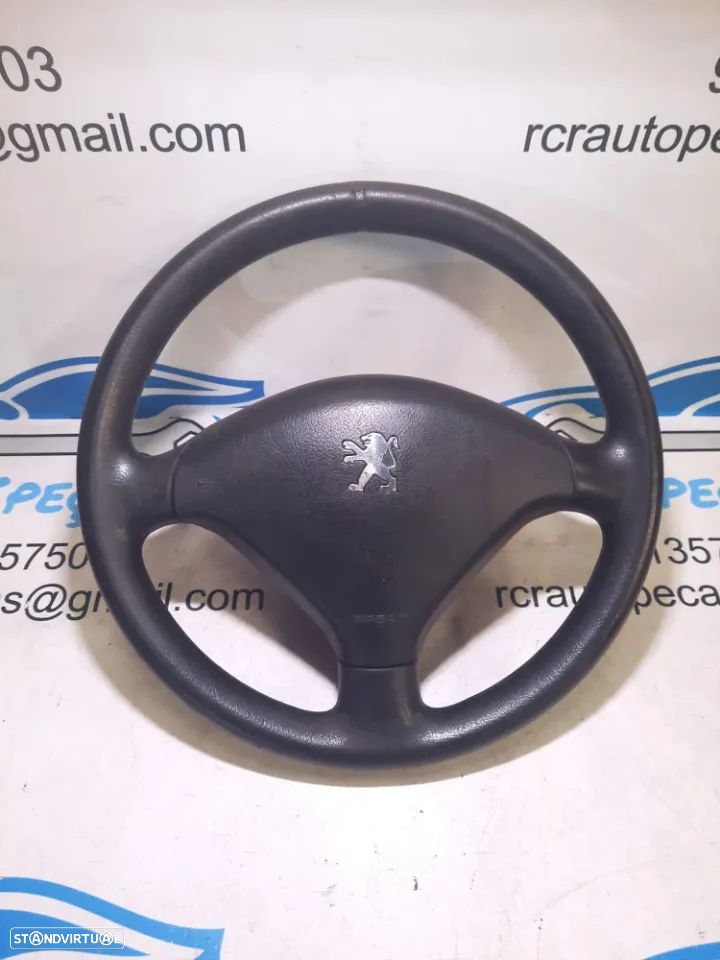 VOLANTE GUIADOR COMPLETO ORIGINAL PEUGEOT 307 AIRBAG 96345022 4109AR 96345028ZR - 1