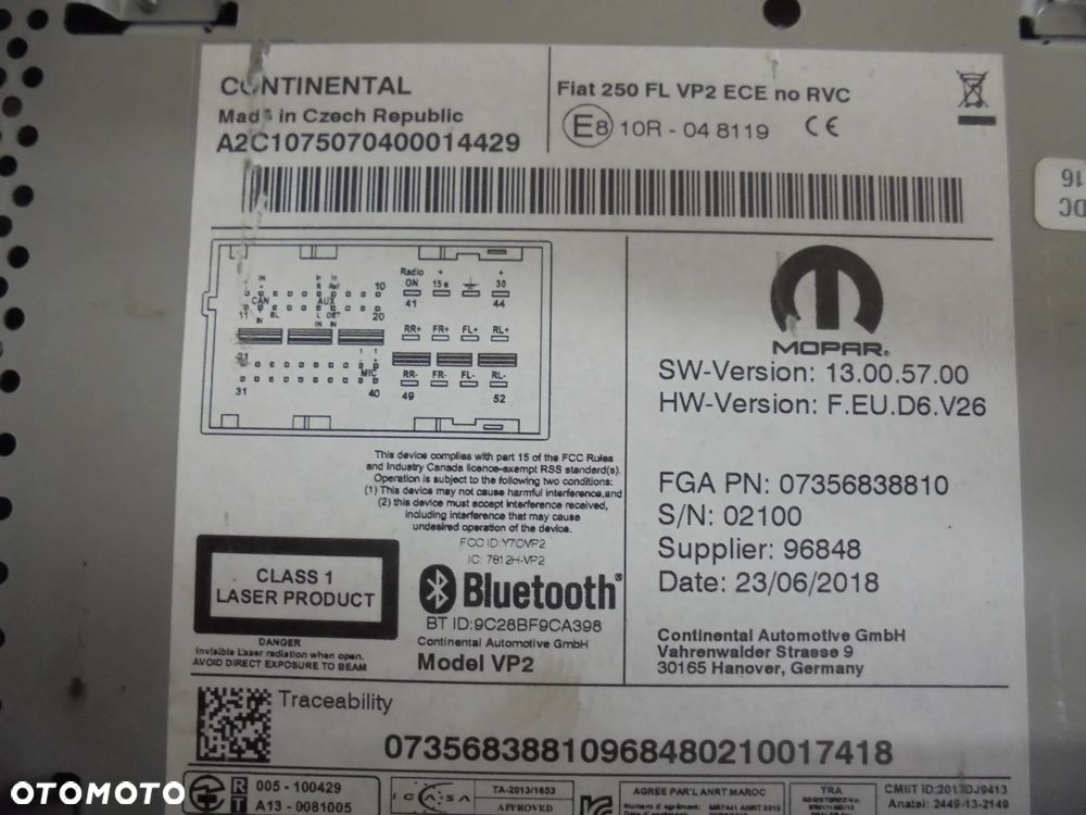 7356838810 RADIO FIAT DUCATO 2012- DOTYKOWE - 2