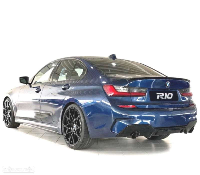 DIFUSOR DUPLA SAIDA BMW G20 G21 LOOK M PERFORMANCE 18- PRETO BRILHO - 3