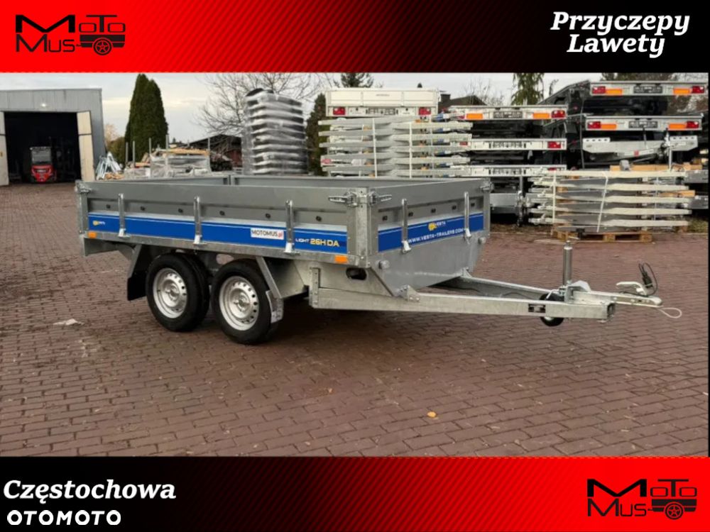 Inny Przyczepa Vesta 26HDA Hochlader  DMC 750 kg 260x150x38 2 osie spawana rama koła pod spodem