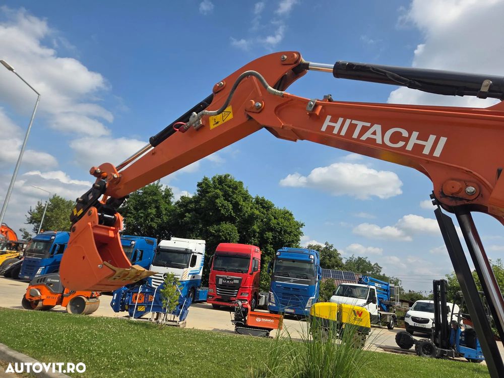 Hitachi ZX26U-6, 2023, 381h, CA NOU, CUPLA RAPIDA mecanica noua+3 cupe noi, Lama nivelare, inst picon pe brate, fara aer cond, latime 1,2m, ad sapare 3m, ridica 1,7t, masa operationala 2,7t, posibil leasing 4 ani-PROMOTIE 32.900 EUR+Tva - 17
