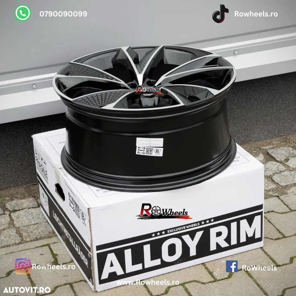 Jante AUDI A6 A7 A8 Q3 Q5 Q7 Q8 22 R22 Black Machined Face - 2
