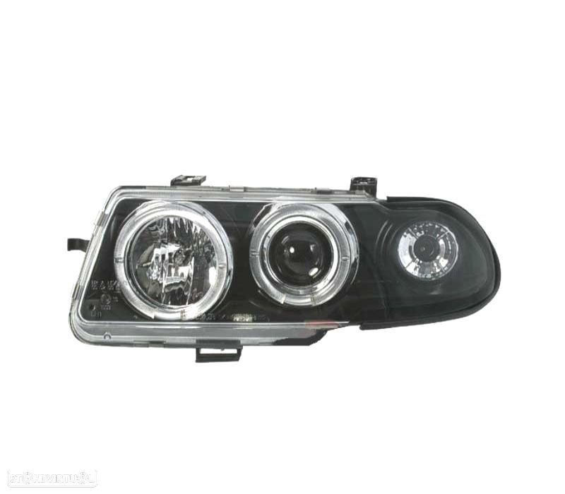 FAROIS COM ANGEL EYES PARA OPEL ASTRA F. 94-98. PRETOS H1-H1 - 2