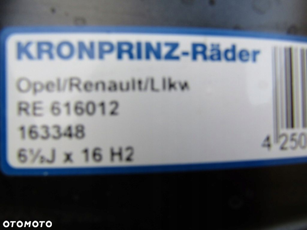 1x Felga 16 Renault master Opel movano 6,5 j 5x130 ET66 - 4