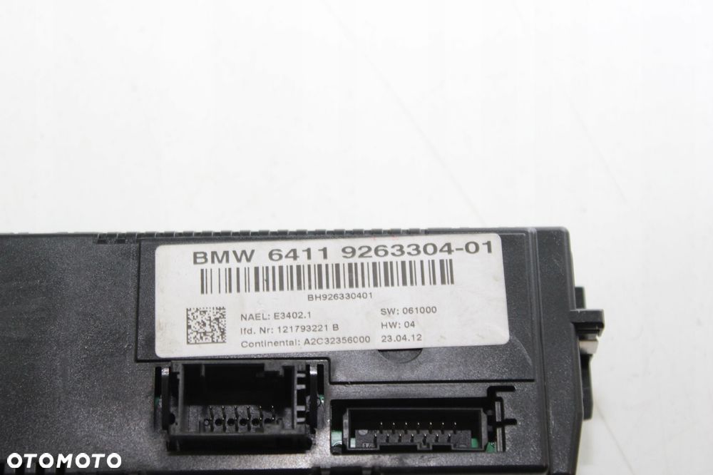 BMW E92 E93 PANEL NAWIEWU KLIMATYZACJI 9263304 - 4