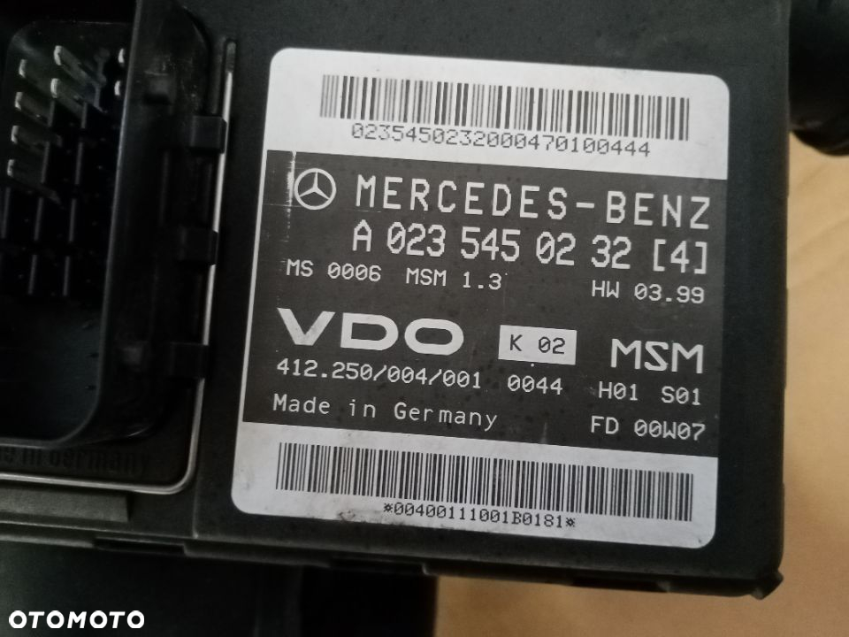 Komputer sterownik silnika Mercedes A168 1.6 A0235450232 A1661401800 - 7
