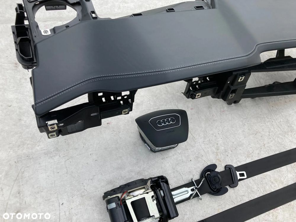 AUDI A6 S6 RS6 C8 A7 S7 RS7 4K DESKA KONSOLA KOKPIT PULPIT PÓŁKA PARAPET PODUSZKI POWIETRZNE AIRBAG KURTYNY KURTYNA PASY PAS BEZPIECZEŃSTWA Oryginał SKÓRA Okazja - 5