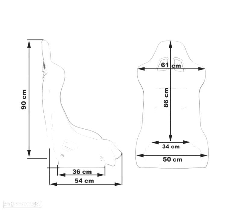 KIT BAQUET BACKET FIXA SPEEDWAY PRETA ESTILO EVO - 5