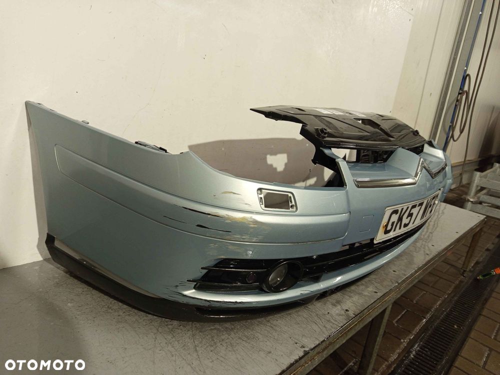 + ZDERZAK PRZÓD PRZEDNI CITROEN C5 I 1 LIFT FL EYL EYLC BŁĘKITNY SPRYSKIWACZE LAMP XENON HALOGENY - 3