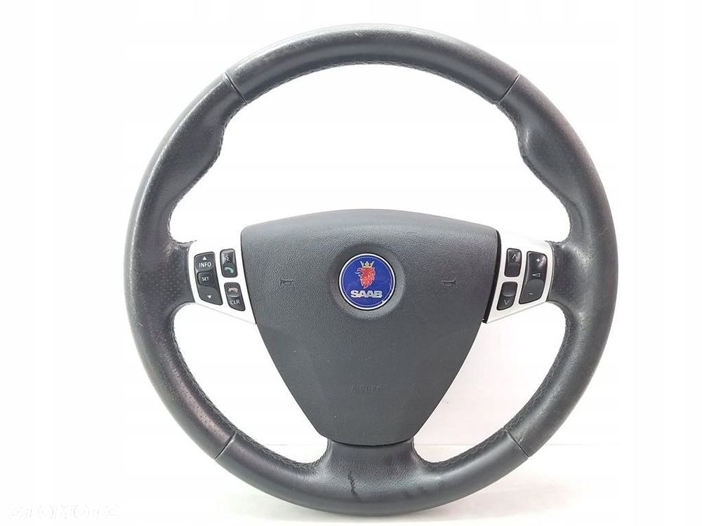 Kierownica z poduszką AIRBAG Saab 93 II 12774365 SKÓRA MULTIFUNKCJA - 1