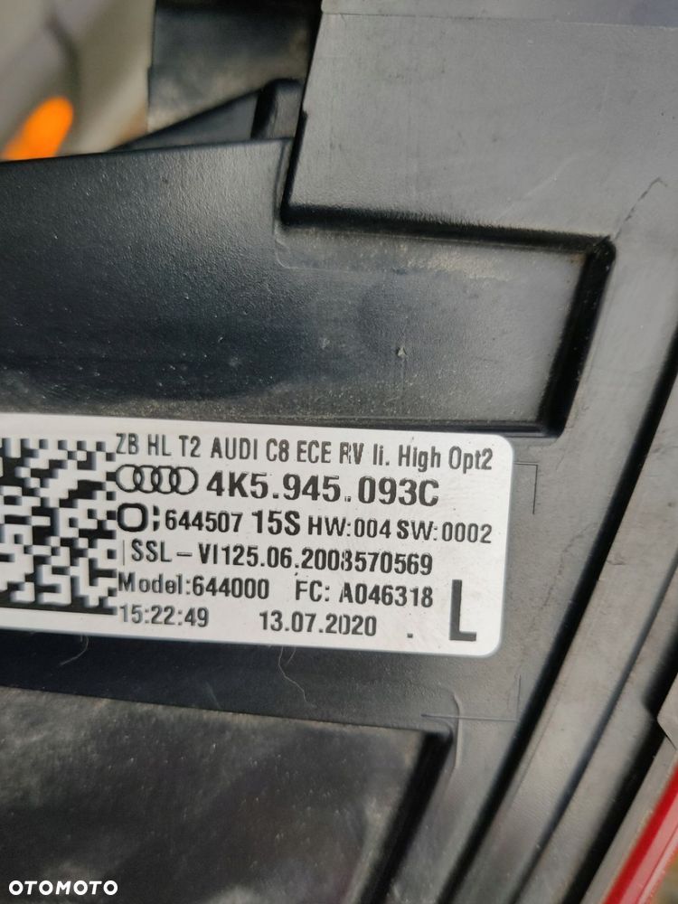 LAMPA W KLAPE LEWA TYŁ LED AUDI RS6 A6 C8 KOMBI - 4