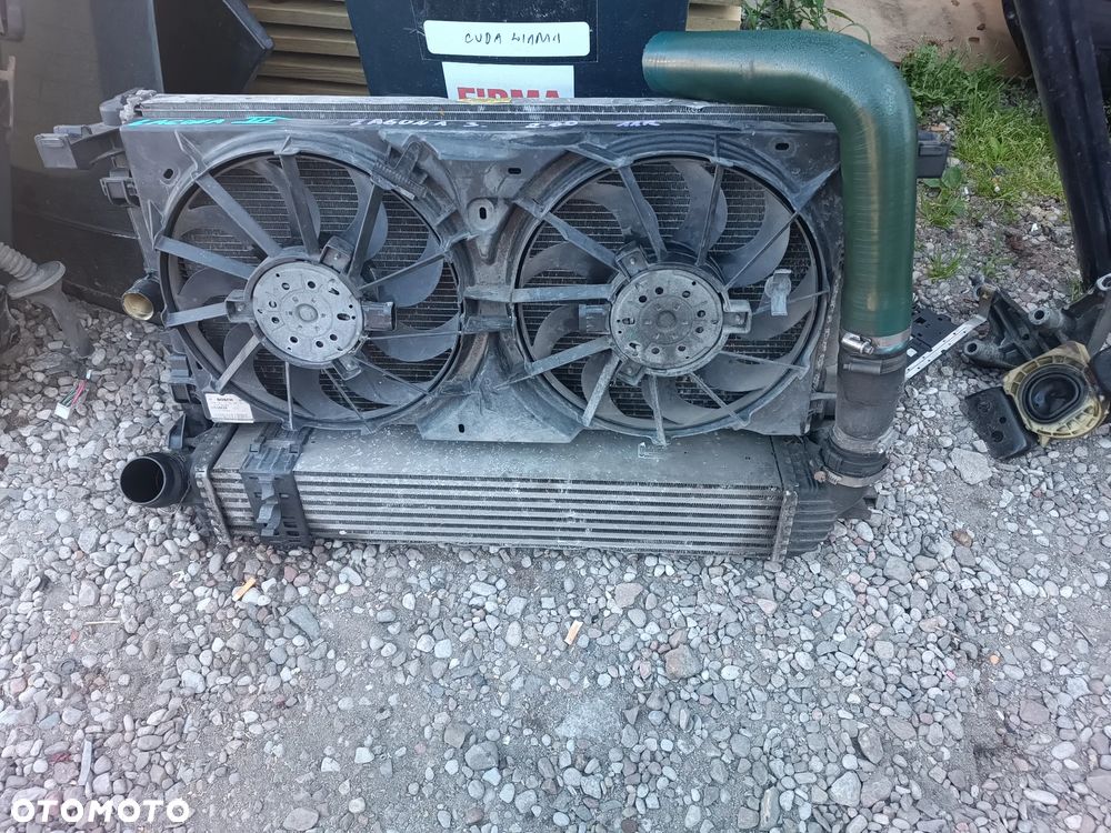 RENAULT LAGUNA III 2.0 DCI  WENTYLATOR CHŁODNICY CHŁODNICE ZESTAW 214810046R - 1