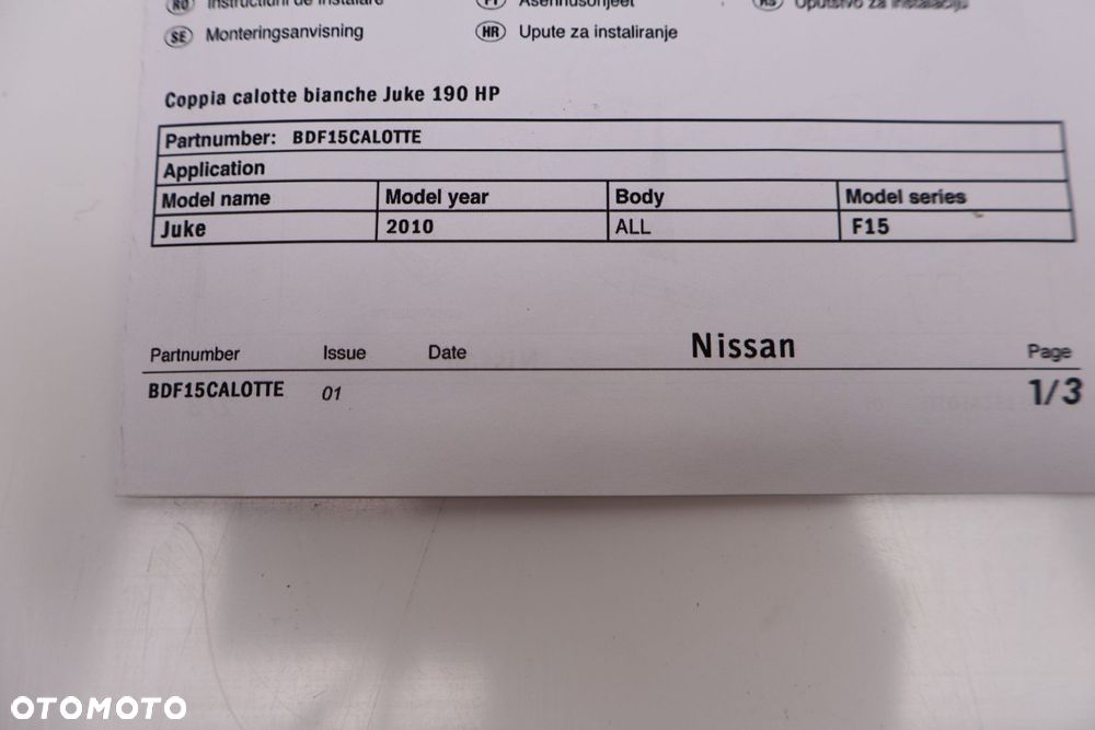 NISSAN JUKE F15 OBUDOWA OBUDOWY NAKŁADKI LUSTEREK BDF15CALOTTE - 6