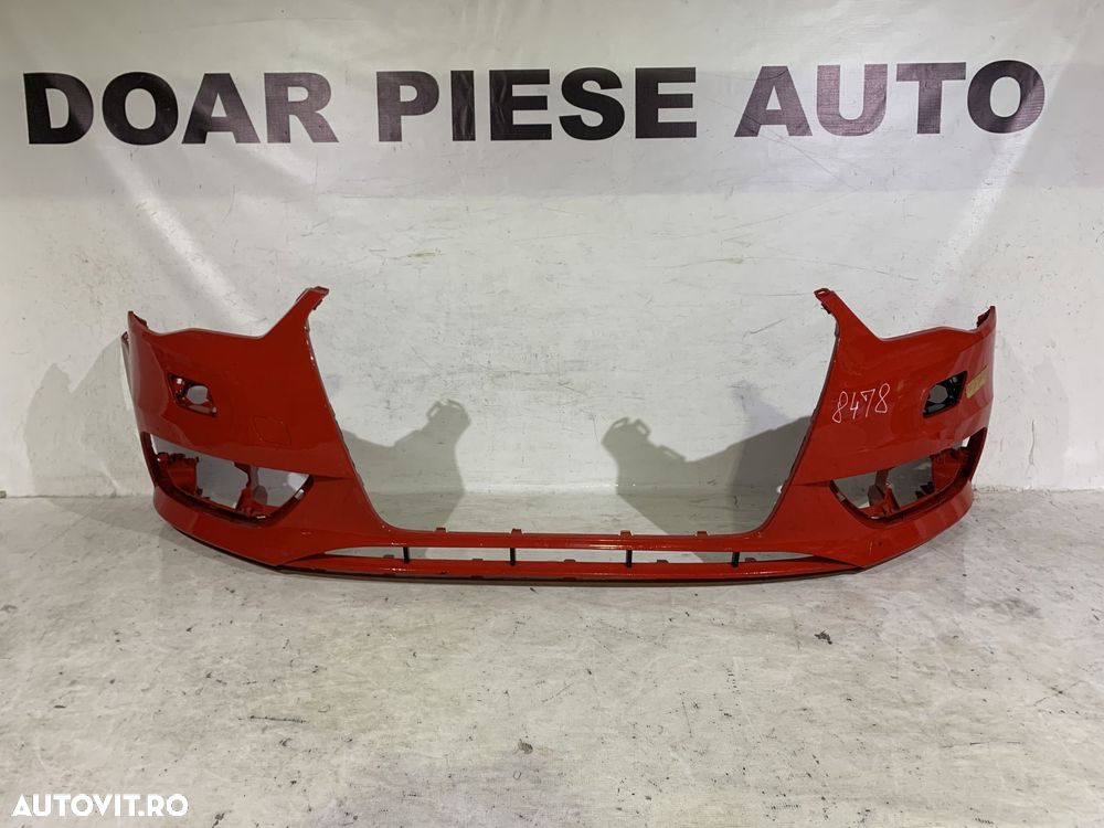Bara fata Audi A3, Hatchback, 2013, 2014, 2015, 2016, cod origine OE 8V3807437, cu gauri pentru spalatori faruri. - 1