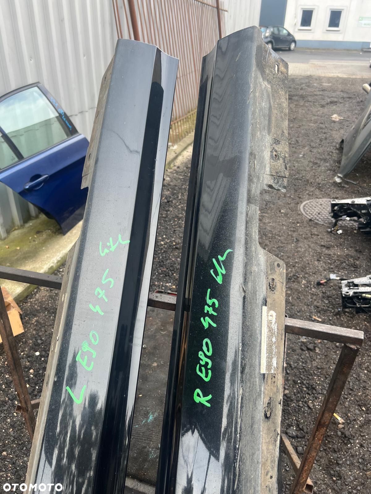 Nakładka progowa nakładki e90 e91 lift lci 475 BlackSapphire lewa prawa idealne + ślizgi - 1
