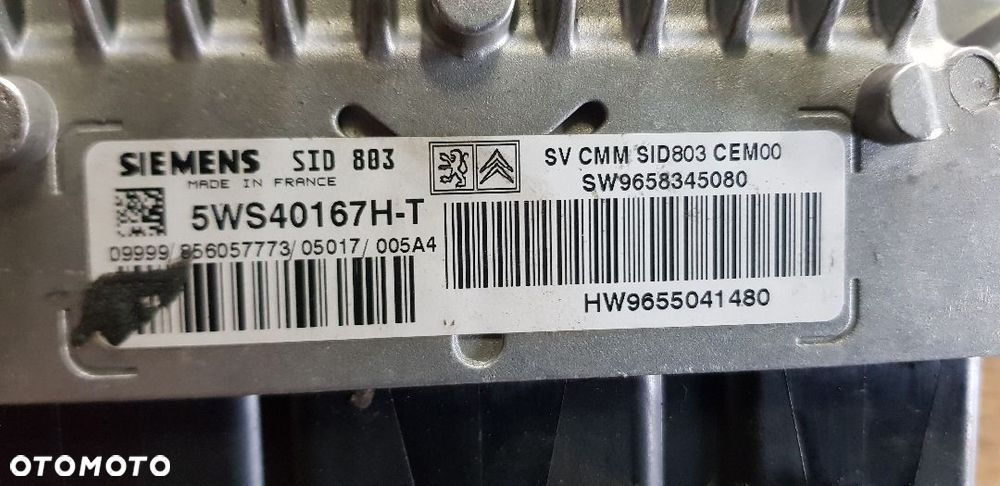 PEUGEOT 407 2.0 HDI STEROWNIK SILNIKA 9658345080 - 2