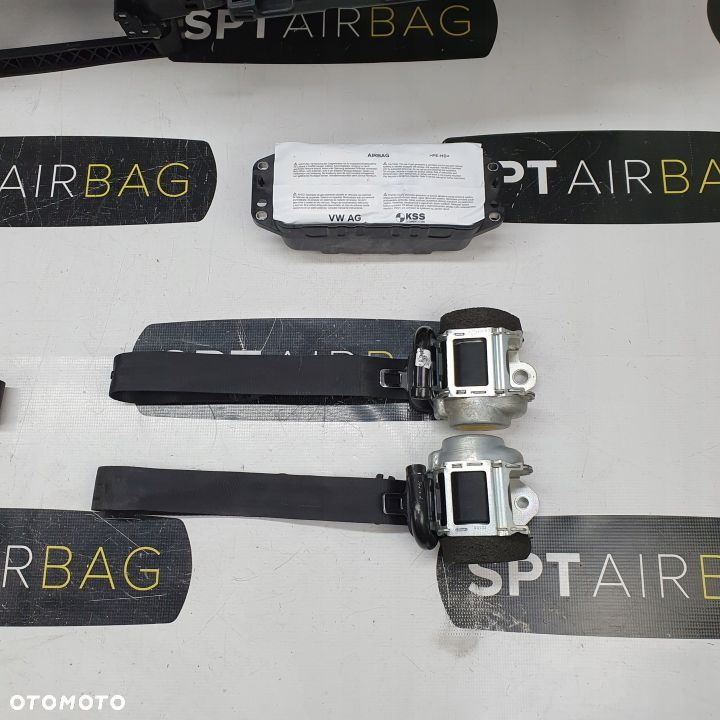 VW TOUAREG III 3 DESKA ROZDZIELCZA KONSOLA KOKPIT PULPIT PODUSZKI AIRBAG AIR BAG PASY KIT SET - 6