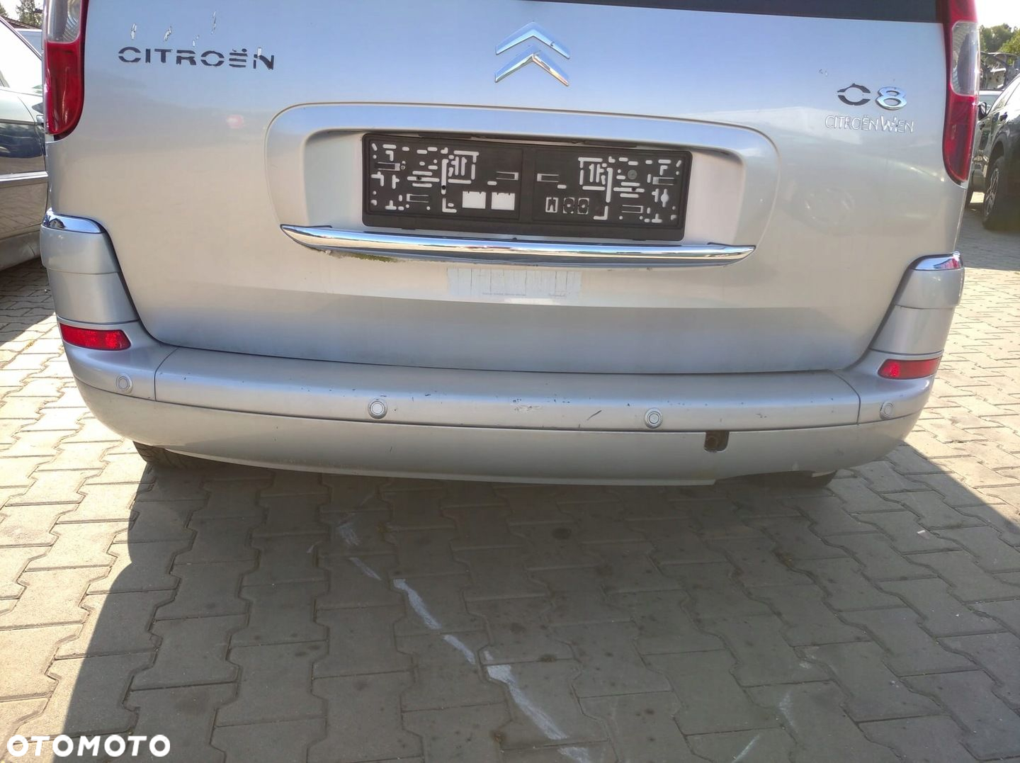 CITROEN C8 EB 2008-2014 LIFT ZDERZAK TYŁ CHROM  PDC SREBRNY EZR - 4