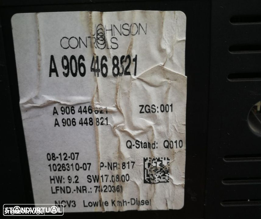 Quadrante Mercedes Sprinter de 2008, 311 cdi, ref A 9064468821, aprox 180 000 kms. - 2