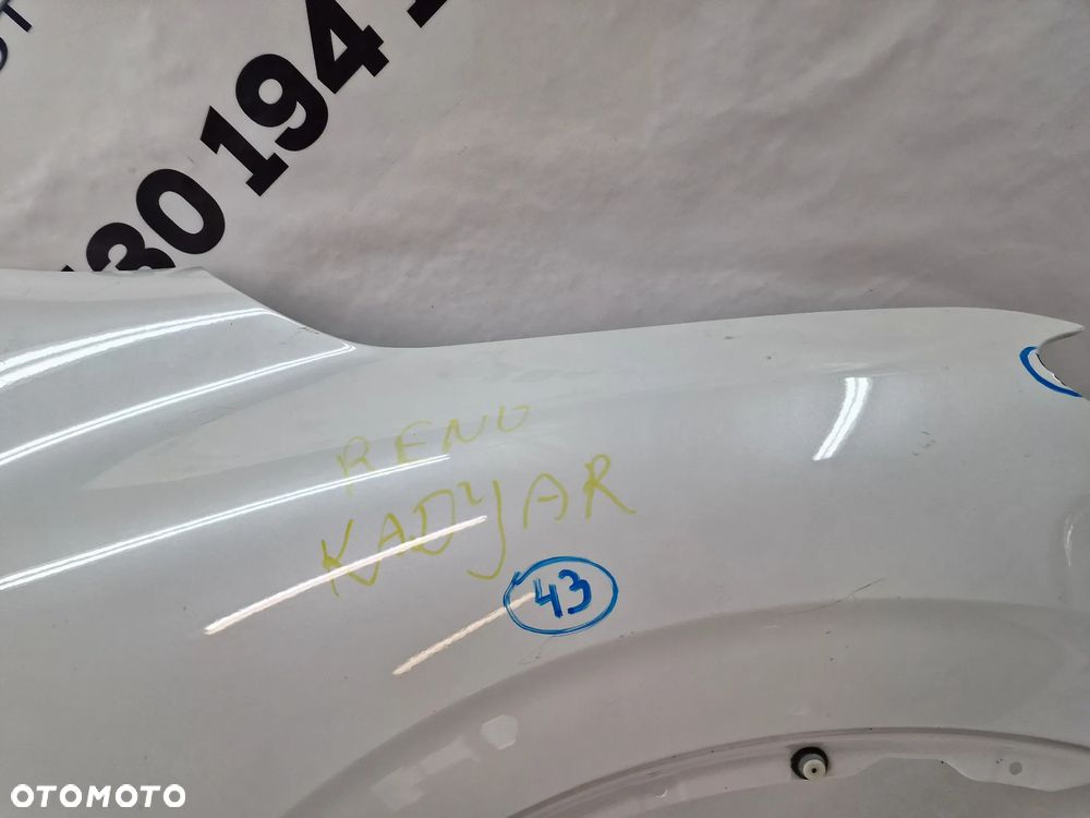 RENAULT KADJAR 15- PRAWY BŁOTNIK PRZEDNI PRZÓD , NR 631000193R , 631000193 R , NR AUKCJI BŁ43 - 7