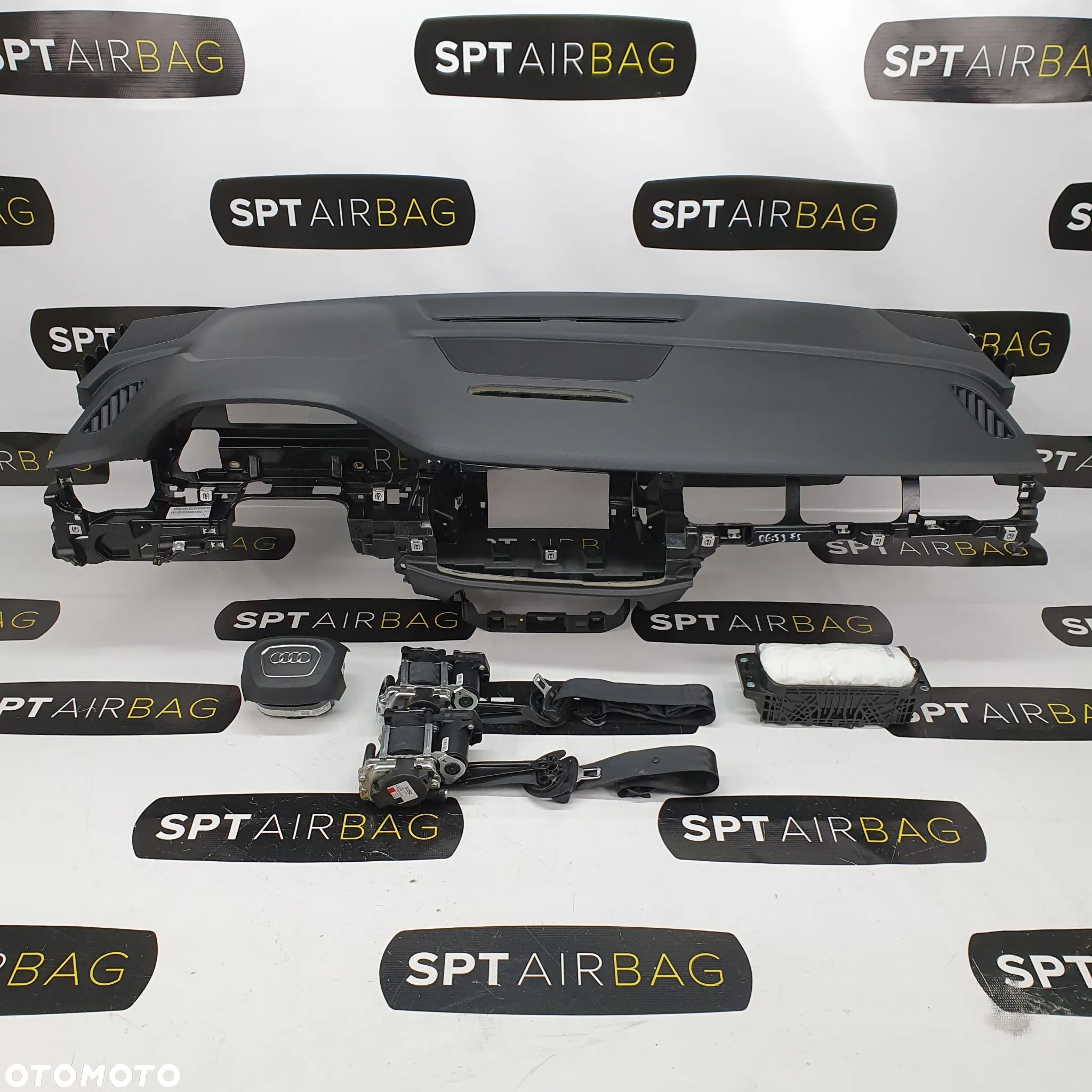 AUDI Q7 DESKA ROZDZIELCZA KONSOLA KOKPIT PULPIT PODUSZKI AIRBAG AIR BAG PASY KIT SET - 1