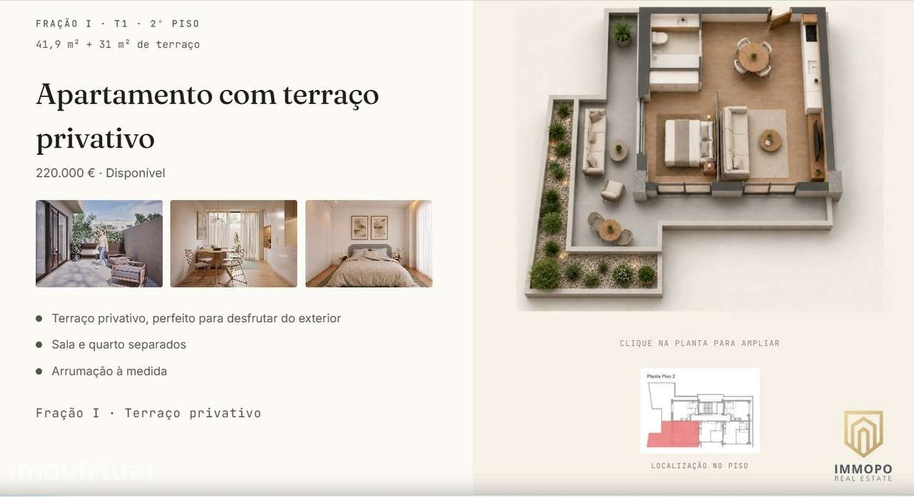Apartamento T1 Venda em Perafita, Lavra e Santa Cruz do Bispo,Matosinh - Grande imagem: 2/2