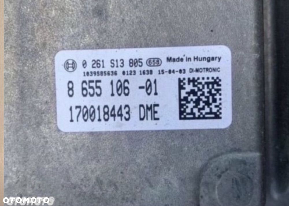 DME 8655106 Komputer sterownik silnika mini cooper f55 f56 - 3