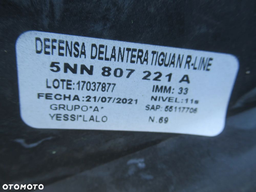 ZDERZAK PRZEDNI PRZÓD VW VOLKSWAGEN TIGUAN II 2 ALLSPACE R-LINE 5NN 5NN807221A 2015-2020 - 32