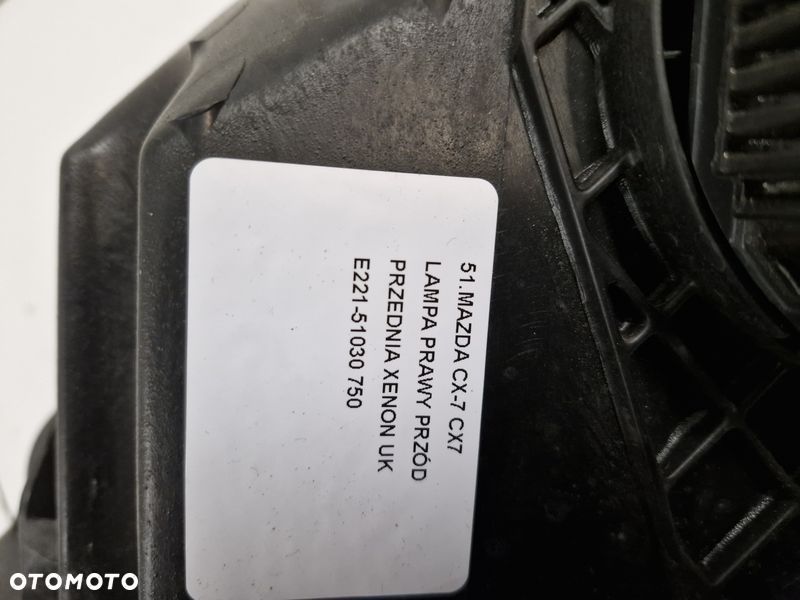 MAZDA CX-7 CX7 LAMPA PRAWY PRZÓD PRZEDNIA XENON UK E221-51030 - 6
