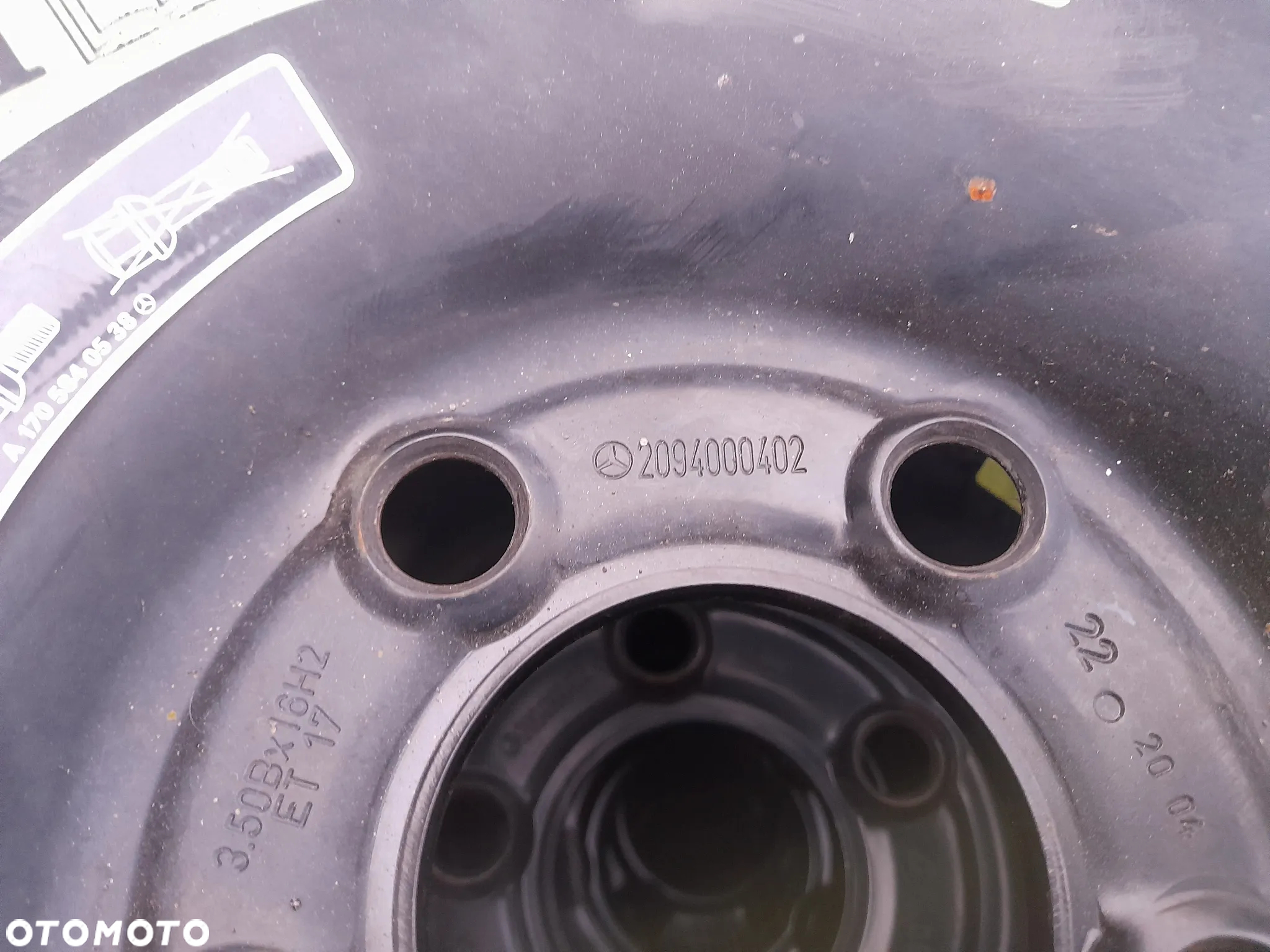 Koło dojazdowe Mercedes Audi 16" A2094000402 Continental - 2