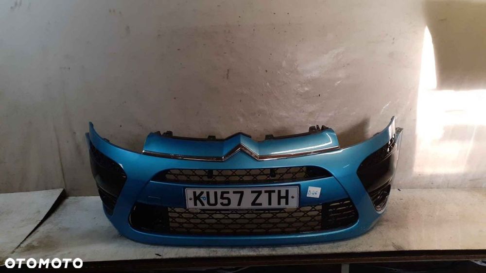 * ZDERZAK PRZÓD PRZEDNI DO CITROEN C4 GRAND PICASSO KNYC BŁĘKITNY HALOGENY - 1