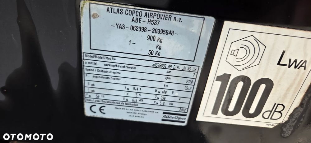 Atlas Copco Atlas Copco XAS 66, 2002 r, agregat prądotwórczy, sprowadzony z Niemiec! - 9