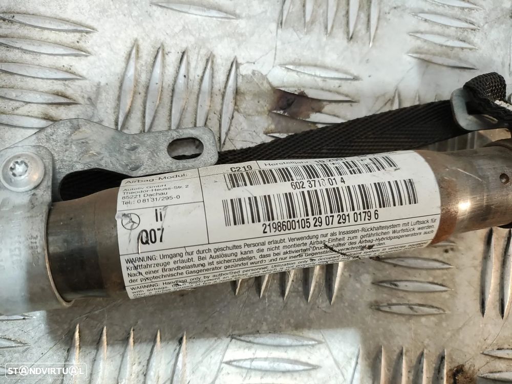 Conjunto Cortinas Laterais Airbag Esquerda Direita Mercedes Benz CLS C219 6023718007 6023718014 - 5