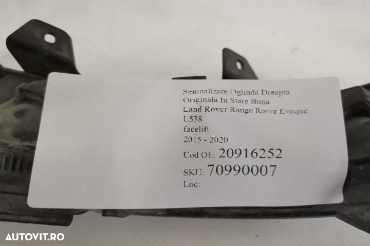Semnalizare Oglinda Dreapta Originala In Stare Buna  Land Rover  Range - 7