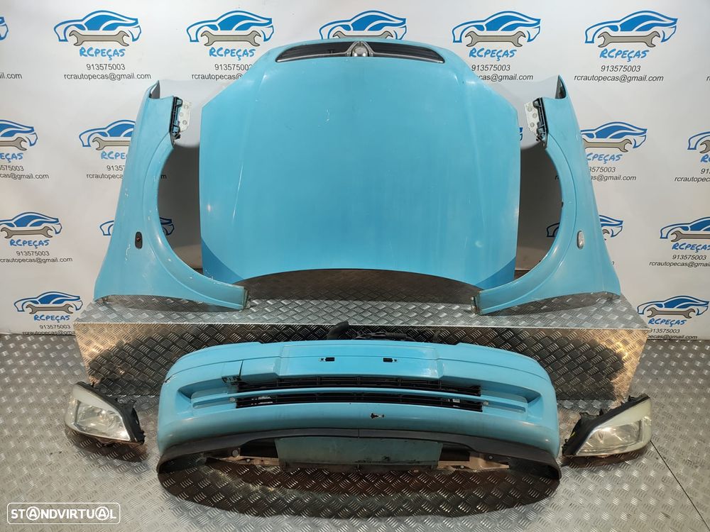 FRENTE COMPLETA OPEL ASTRA G T98 CAPOT PARACHOQUES GUARDA-LAMAS OTICAS RADIADOR VENTILADOR FRENTE FIBRA REFORÇO - 3