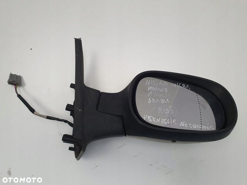 LUSTERKO PRAWE Nissan Micra K12 03-10r _ PASAŻERA 3 Pin kabli Anglik - 4