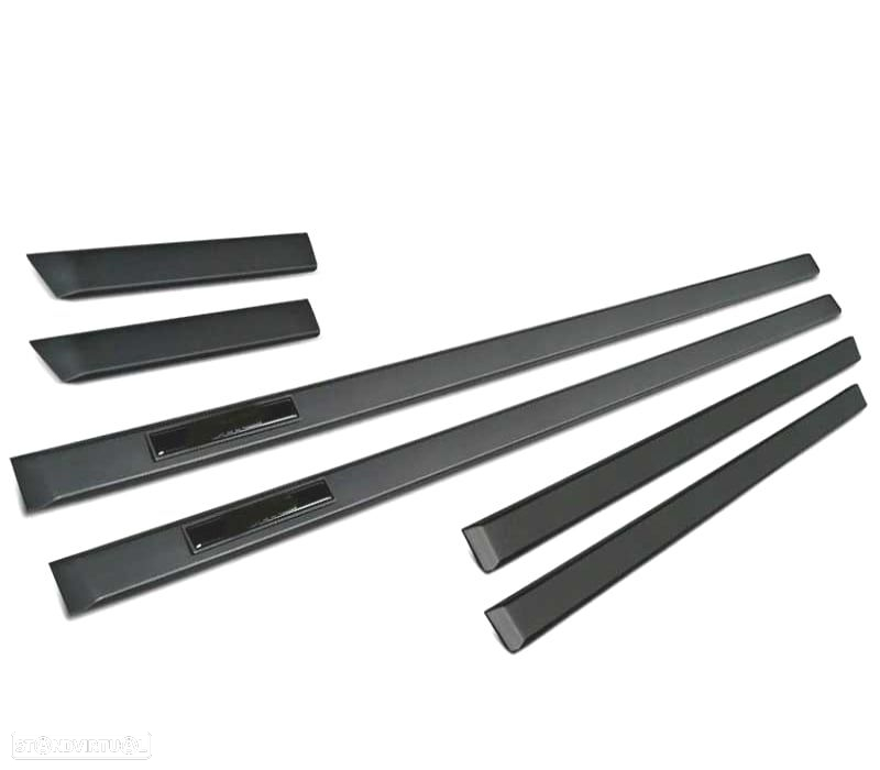 FRISOS LATERAIS DE PORTA BMW E39 SEDAN 95-03 LOOK M5 PRETO MATE - 2