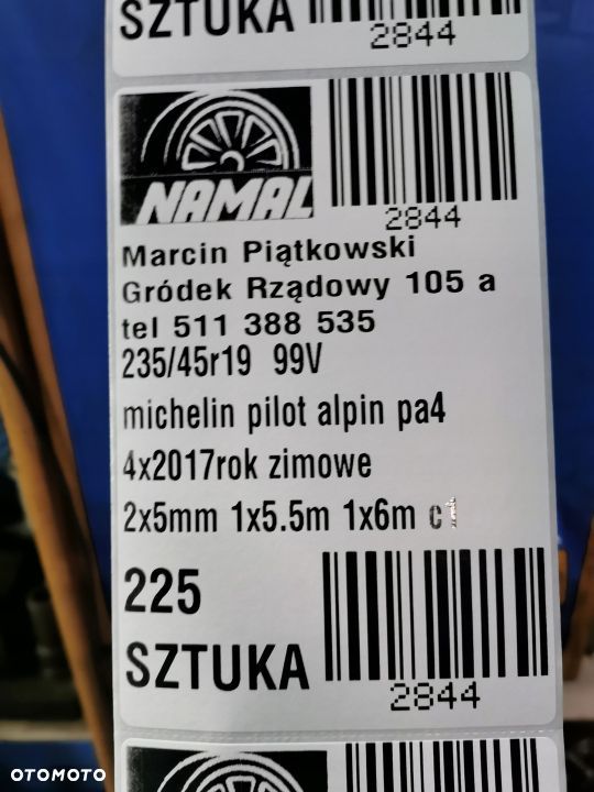 4x 235/45r19 michelin 2017 zimowe 2844 - 9
