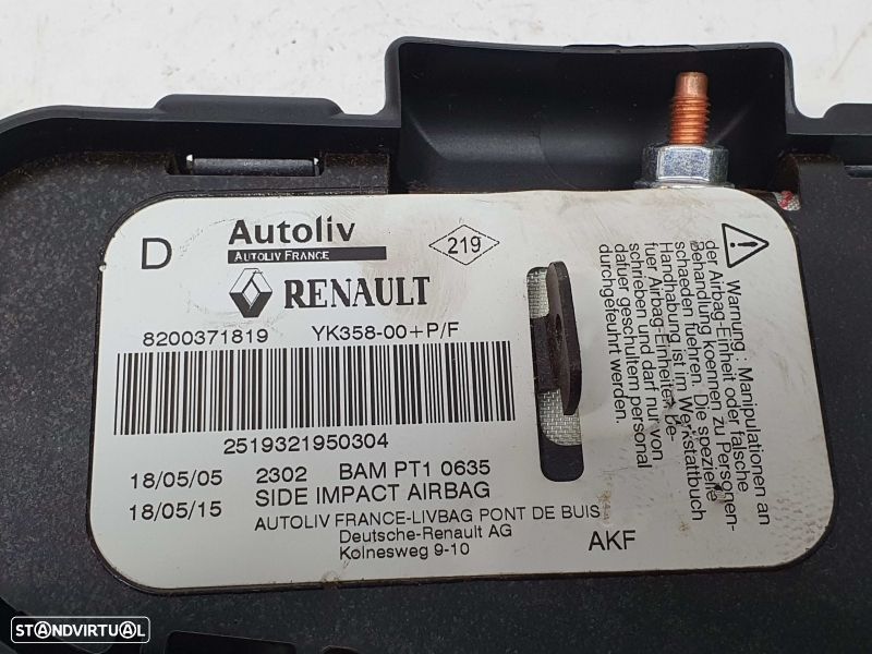 Airbag Banco Dto Renault Megane Scenic (Ja0/1_) - 3