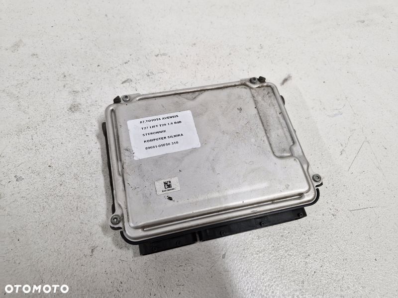 toyota avensis t27 lift t29 1.6 d4d komputer sterownik silnika ecu 89961-05f50 - 5
