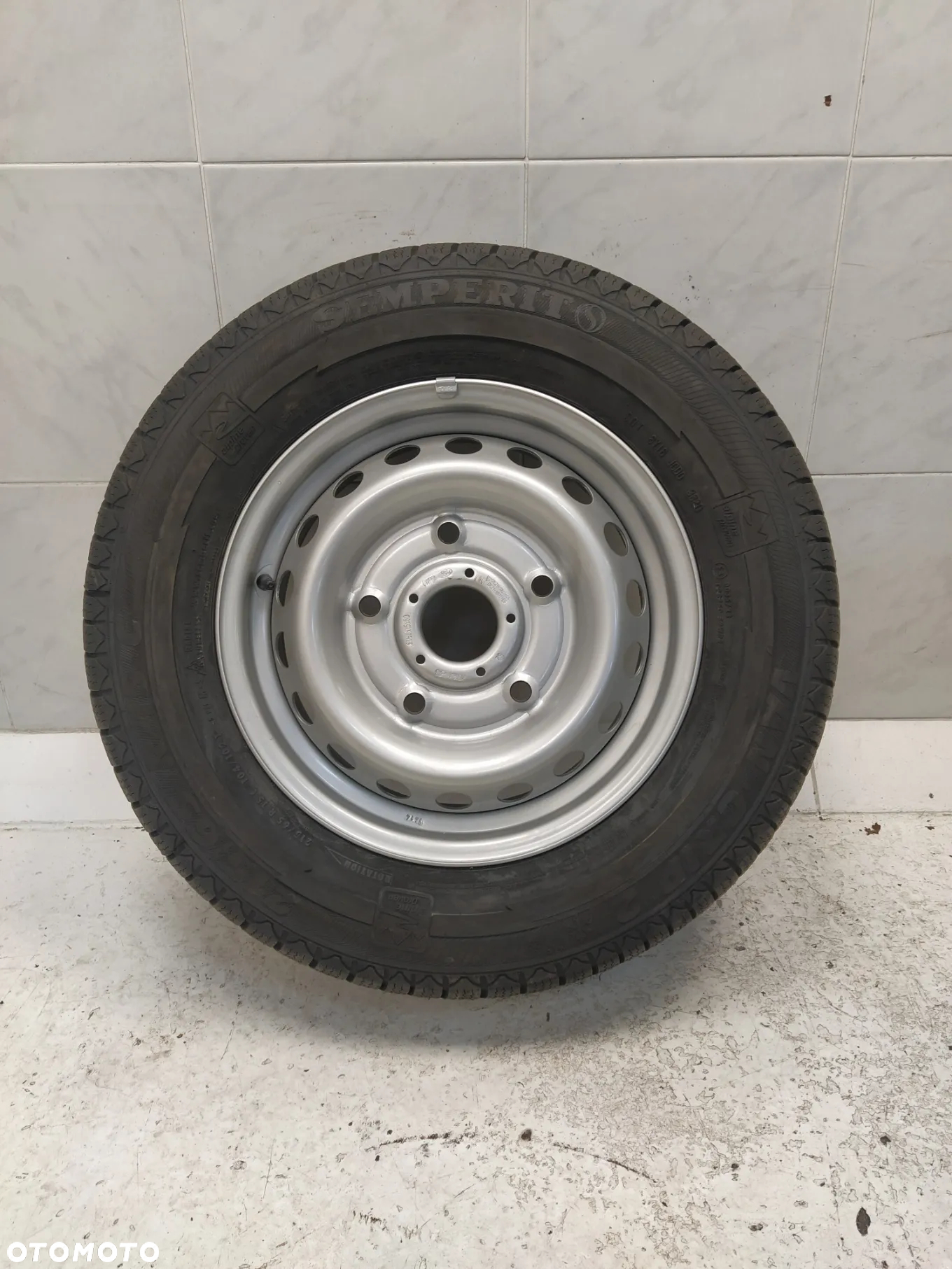 FORD TRANSIT CUSTOM 6,5x15 ORYGINALNE FELGI STALOWE R15 ET60 5X160 OPONY SEMPERIT 215/65 KOŁA ZIMA BIEŻNIK ok 10.5mm - 3